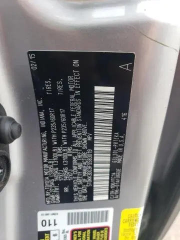 2015 TOYOTA SIENNA LE  