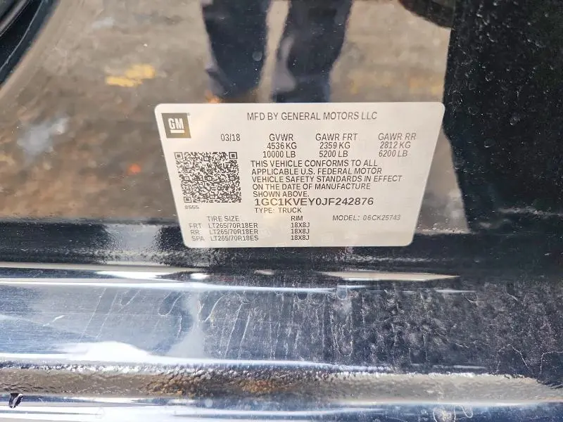 2018 CHEVROLET SILVERADO K2500 HEAVY DUTY LT  