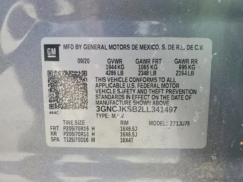 2020 CHEVROLET TRAX LS  