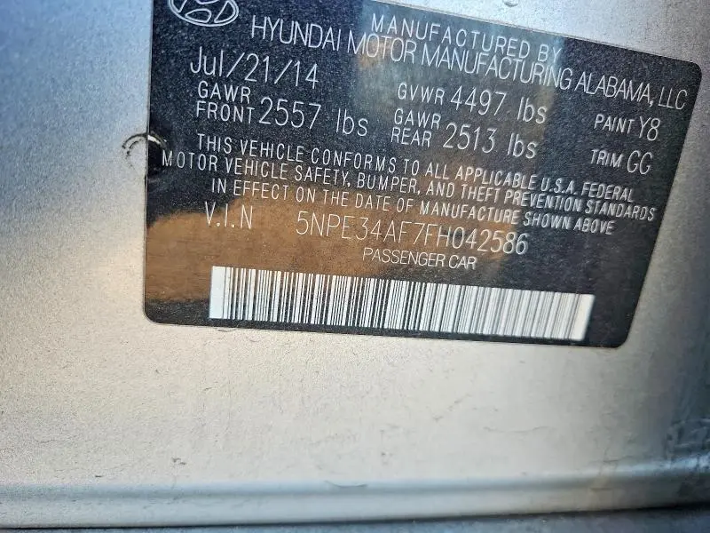 2015 HYUNDAI SONATA SPORT  
