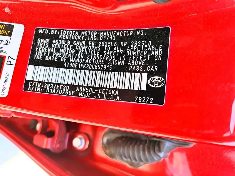 2013 TOYOTA CAMRY SE  