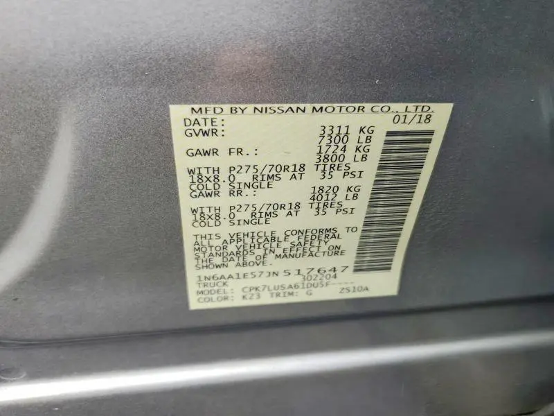 2018 NISSAN TITAN PRO-4X  