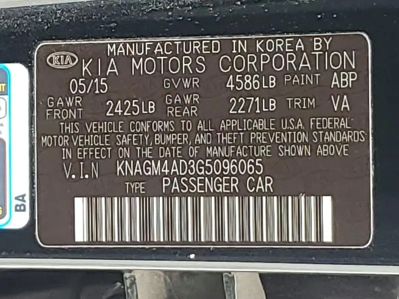 2016 KIA OPTIMA HYBRID  