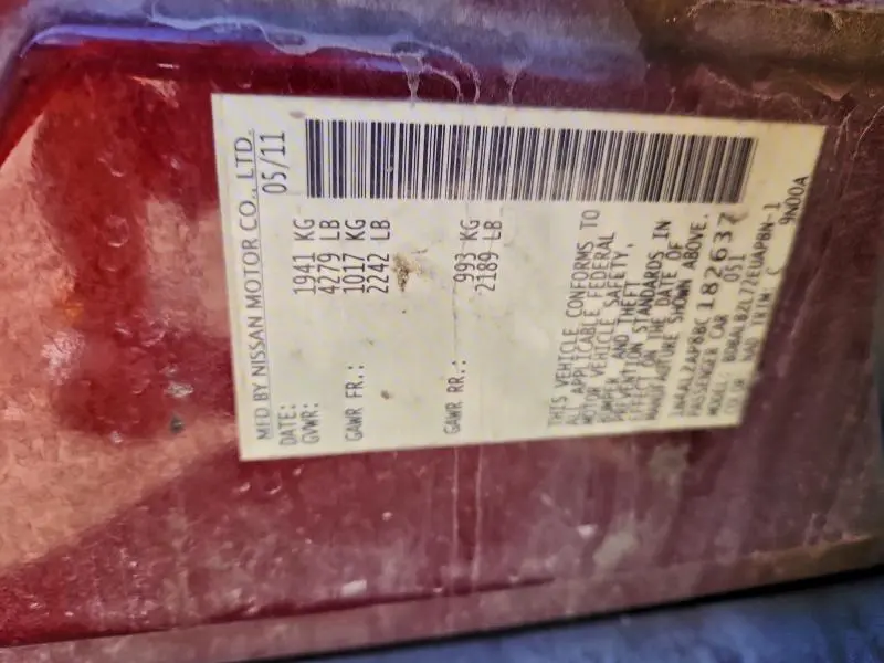 2011 NISSAN ALTIMA BASE  