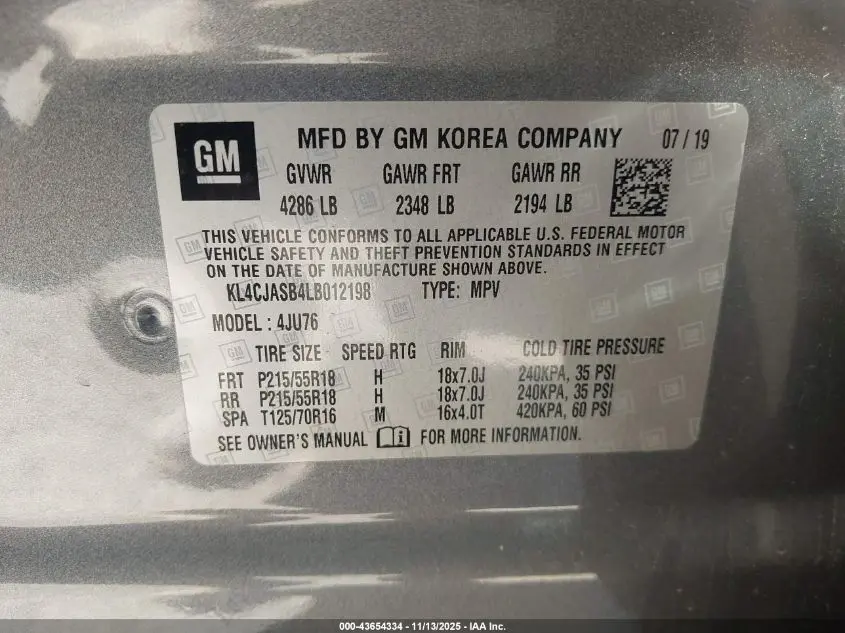 2020 BUICK ENCORE FWD PREFERRED