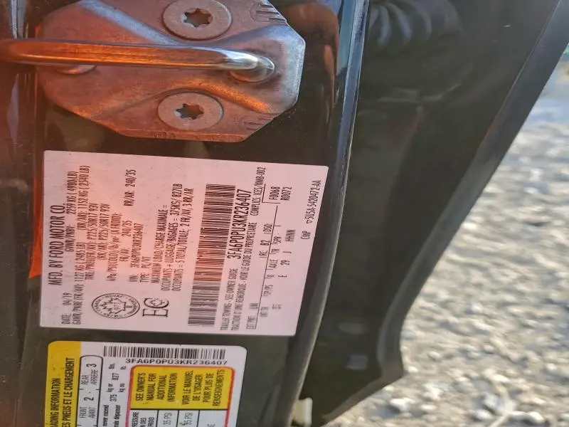 2019 FORD FUSION SEL  