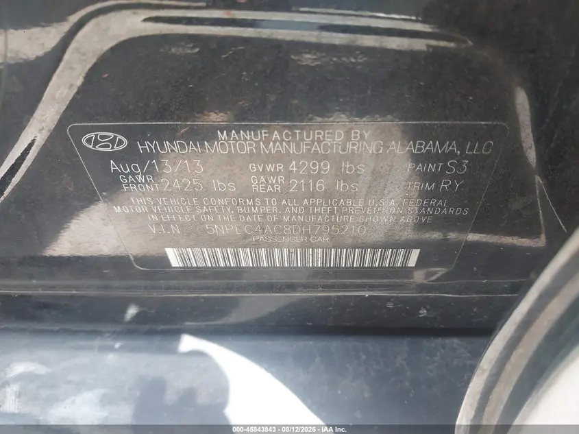 2013 HYUNDAI SONATA SE