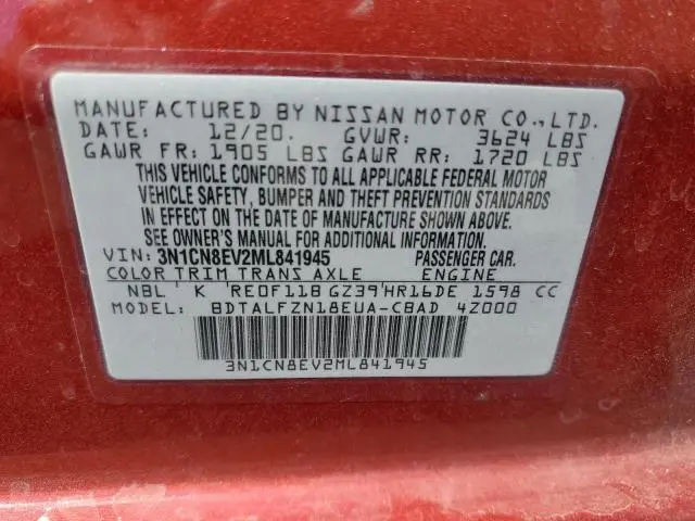 2021 NISSAN VERSA SV  