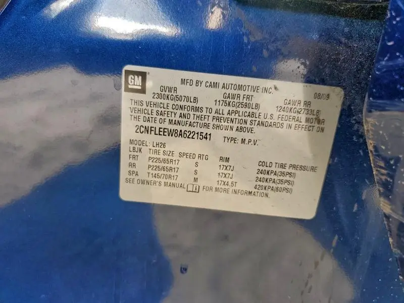 2010 CHEVROLET EQUINOX LT  