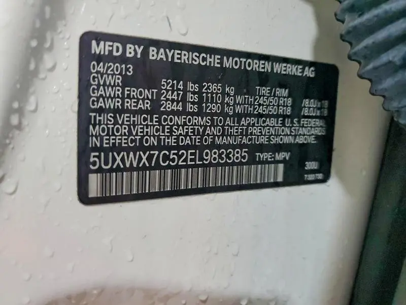 2014 BMW X3 XDRIVE35I  