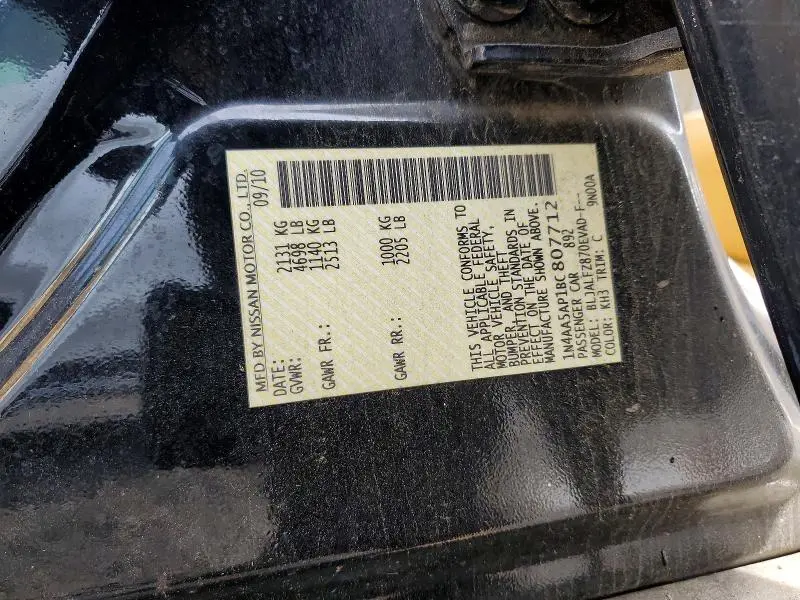 2011 NISSAN MAXIMA 3.5 S  