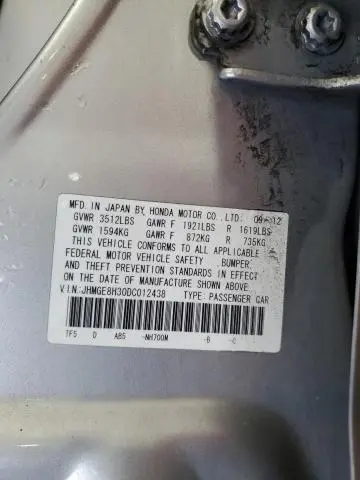 2013 HONDA FIT   
