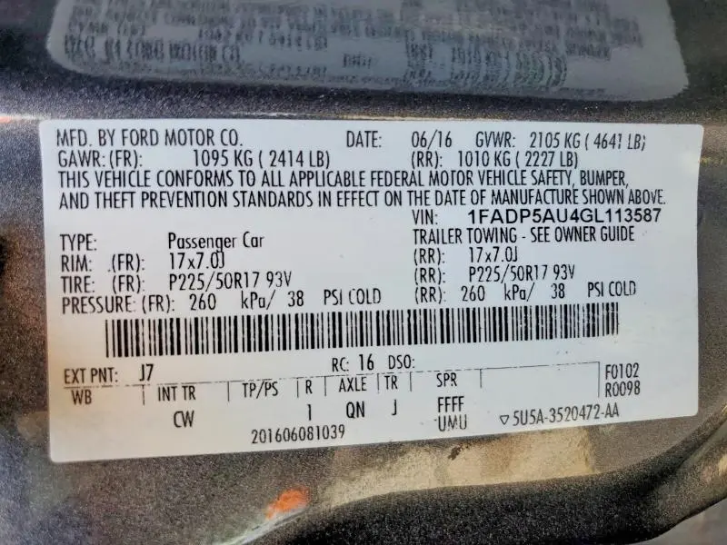 2016 FORD C-MAX SE  