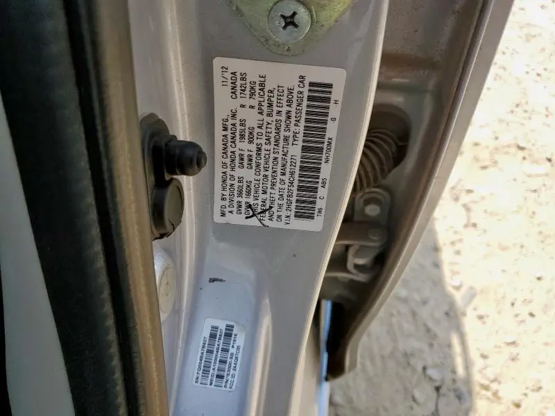 2012 HONDA CIVIC LX  