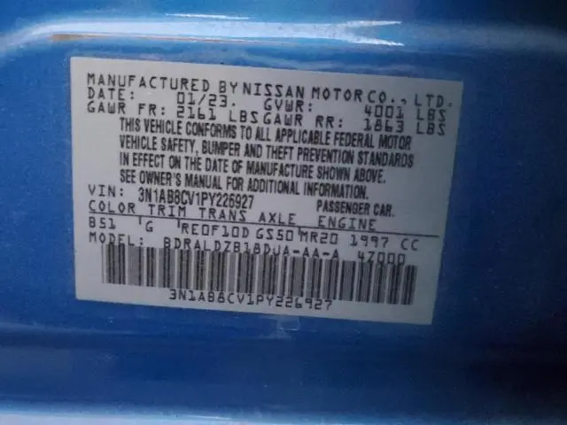 2023 NISSAN SENTRA SV