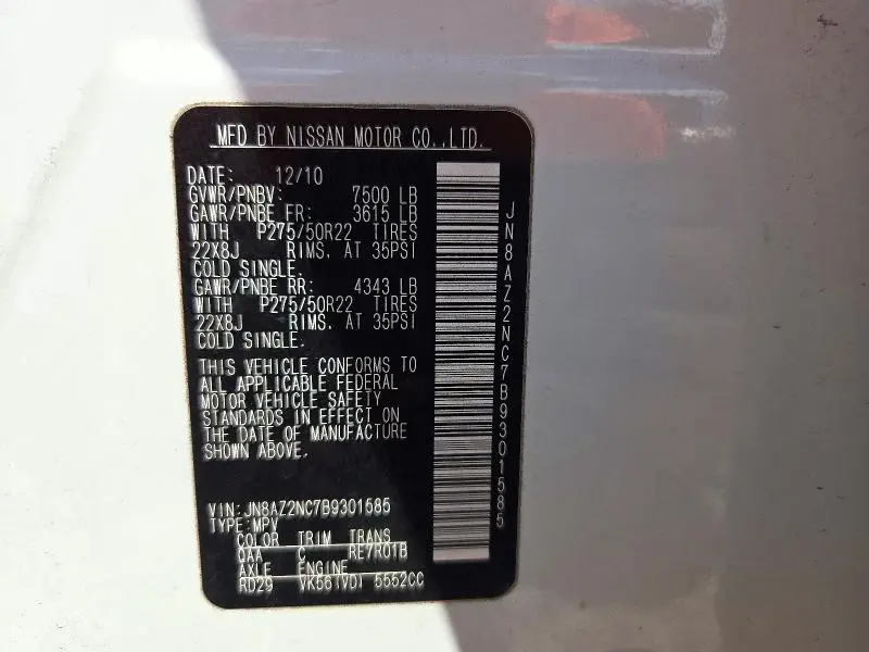 2011 INFINITI QX56 BASE  