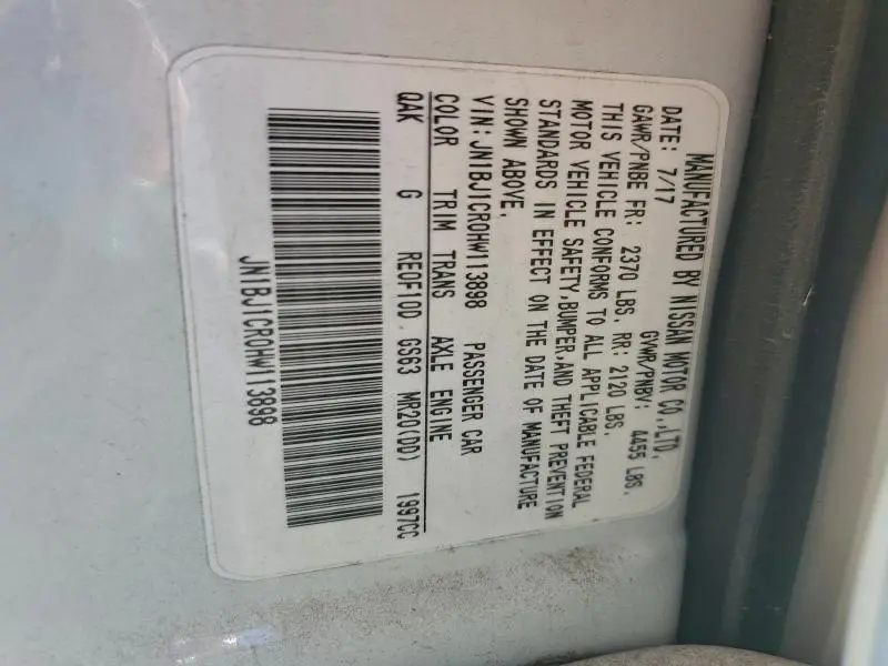 2017 NISSAN ROGUE SPORT S  