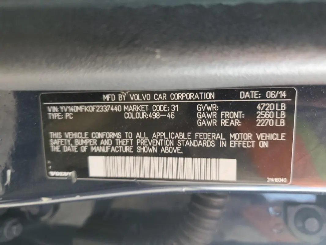 2015 VOLVO S60 PREMIER  