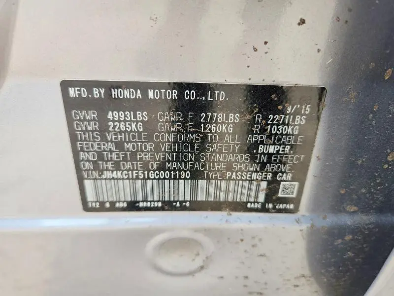 2016 ACURA RLX TECH  