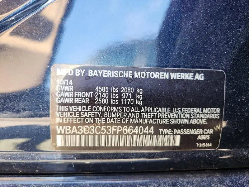 2015 BMW 320 I XDRIVE  