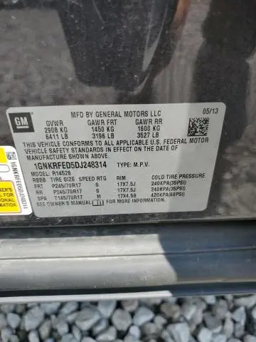 2013 CHEVROLET TRAVERSE LS  