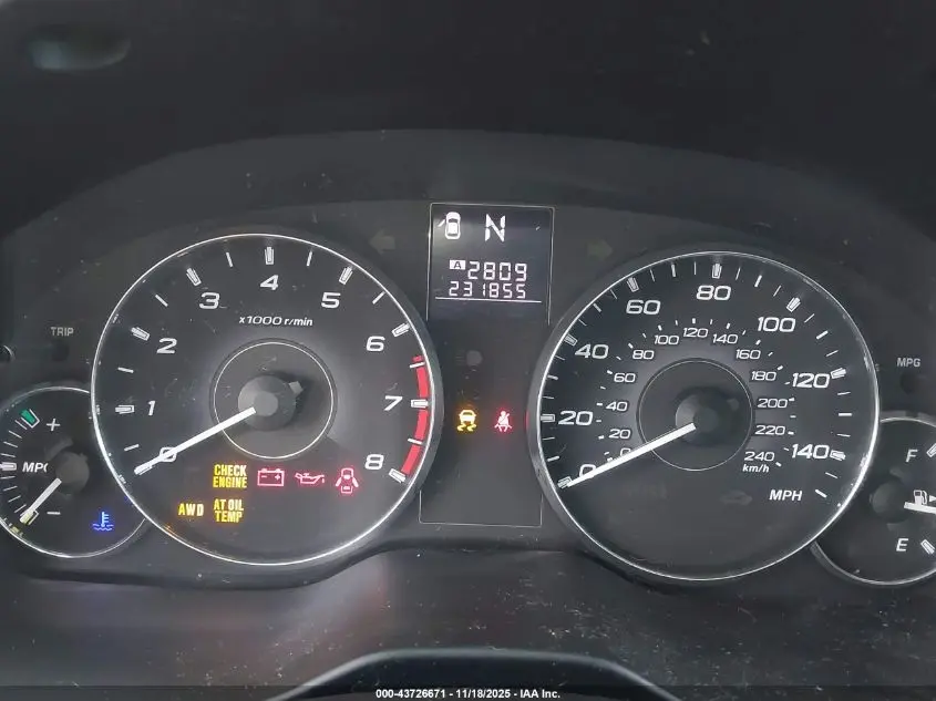 2011 SUBARU OUTBACK 2.5I PREMIUM