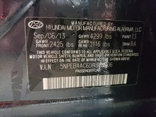 2013 HYUNDAI SONATA GLS