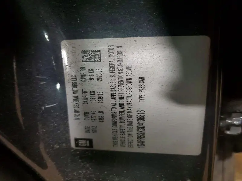 2013 BUICK VERANO CONVENIENCE  