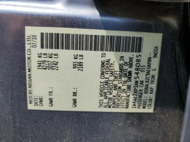 2010 NISSAN ALTIMA BASE  