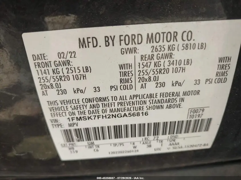2022 FORD EXPLORER LIMITED