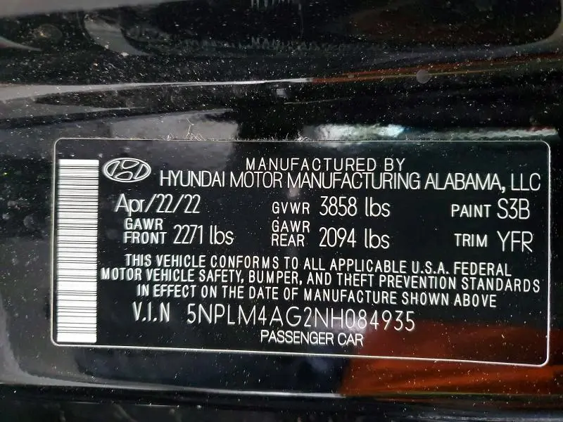 2022 HYUNDAI ELANTRA SEL  