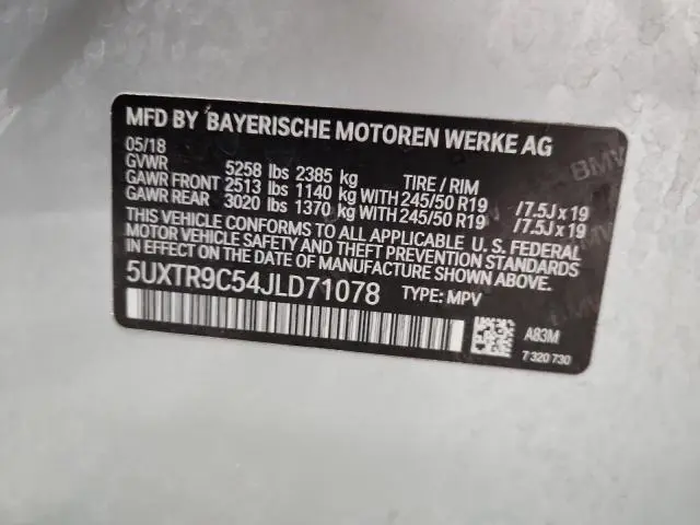 2018 BMW X3 XDRIVE30I  