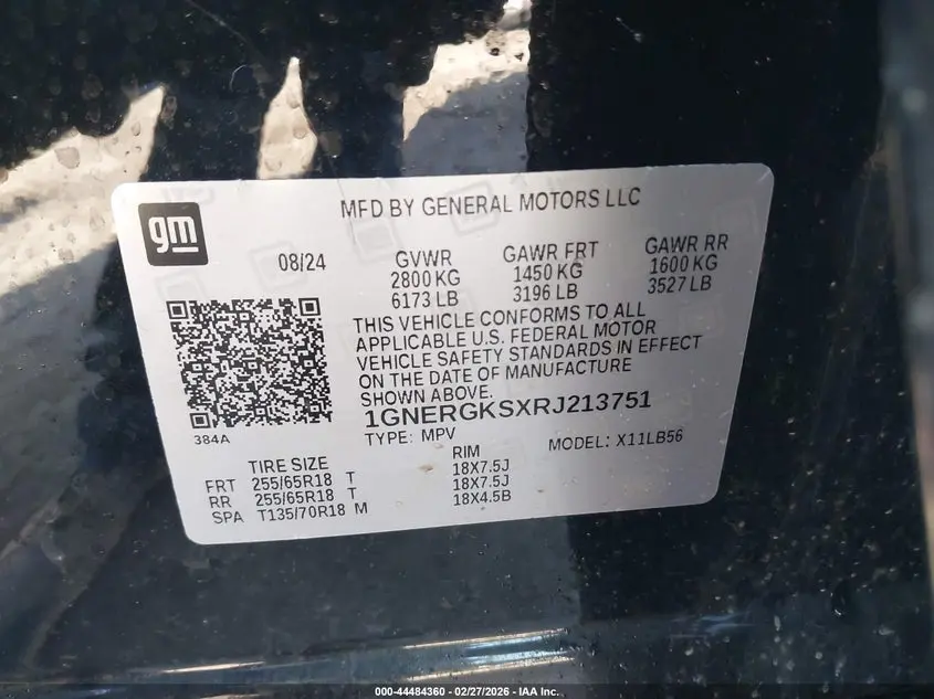 2024 CHEVROLET TRAVERSE FWD LT