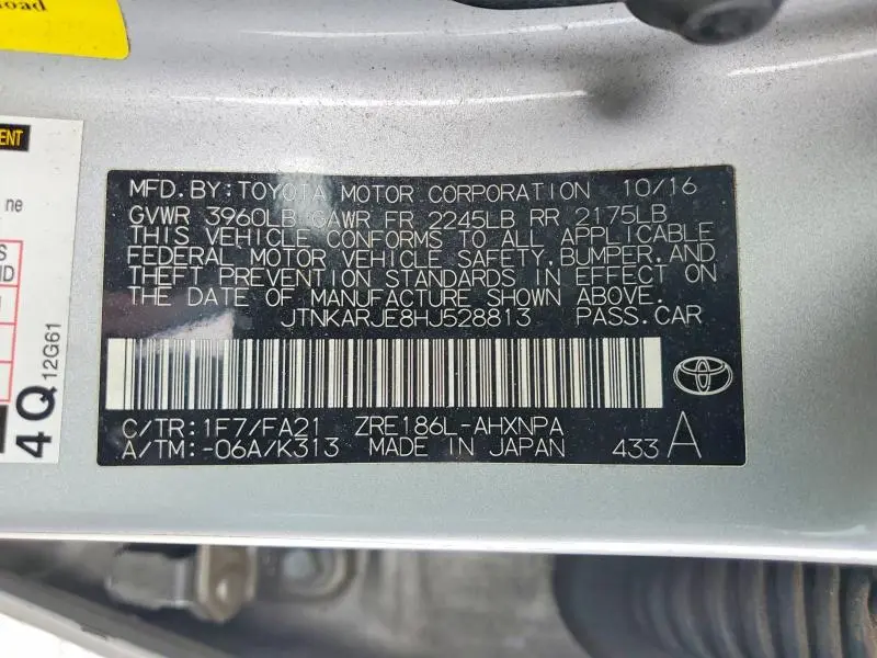 2017 TOYOTA COROLLA IM BASE  