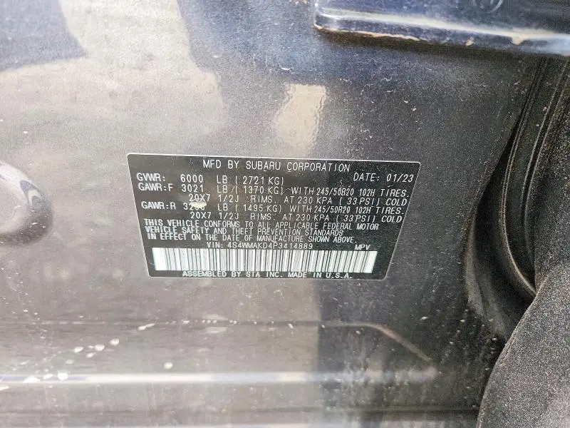 2023 SUBARU ASCENT LIMITED  