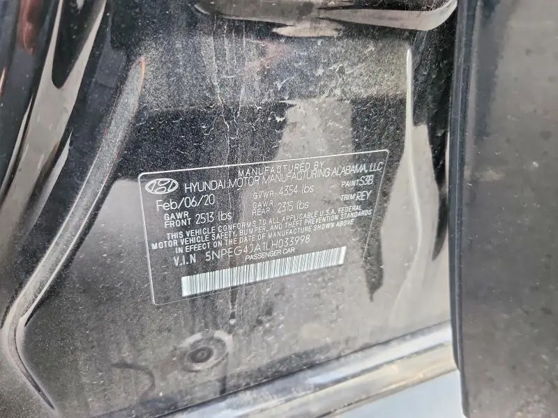2020 HYUNDAI SONATA SE  