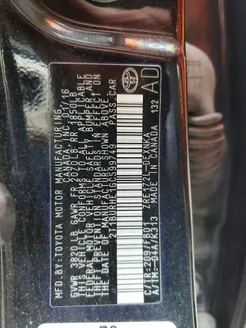 2016 TOYOTA COROLLA L  