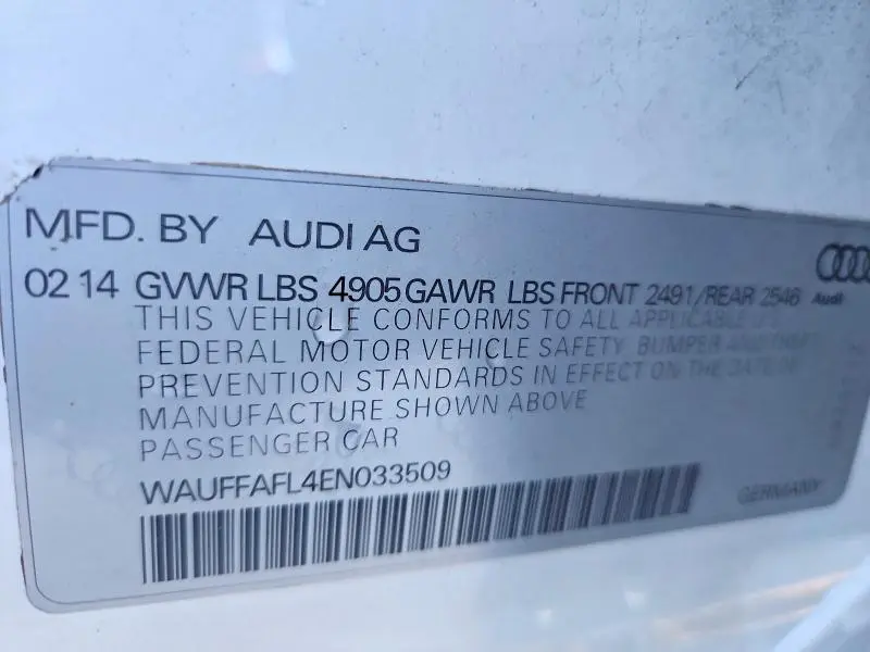 2014 AUDI A4 PREMIUM PLUS  