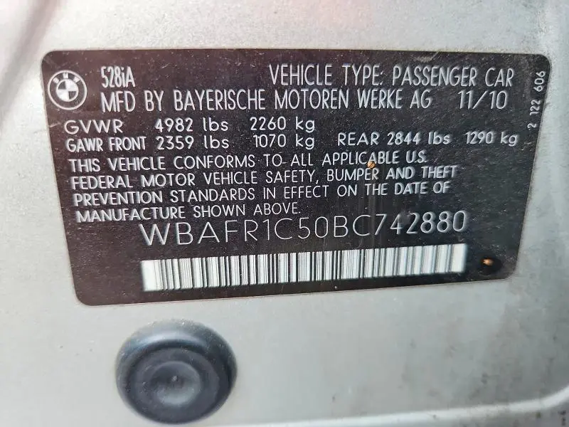2011 BMW 528 I  