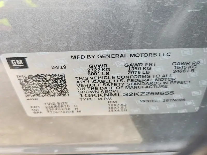 2019 GMC ACADIA SLT-1  