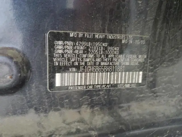 2011 SUBARU IMPREZA 2.5I PREMIUM  