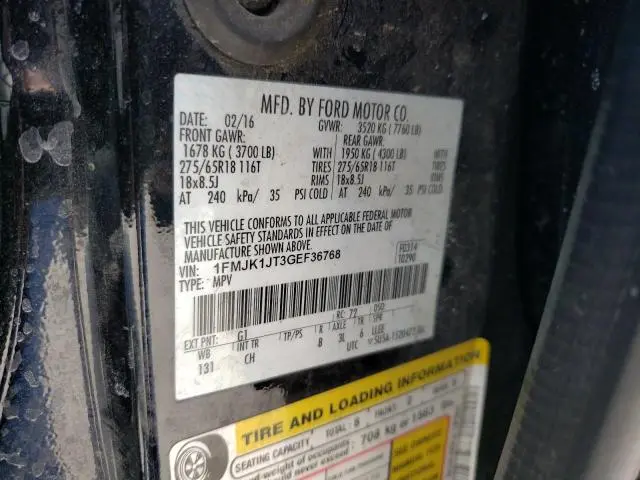 2016 FORD EXPEDITION EL XLT