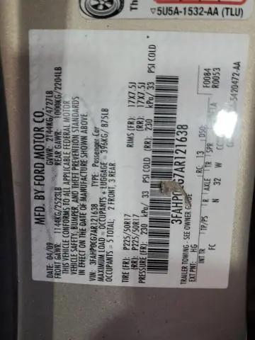 2010 FORD FUSION SEL  