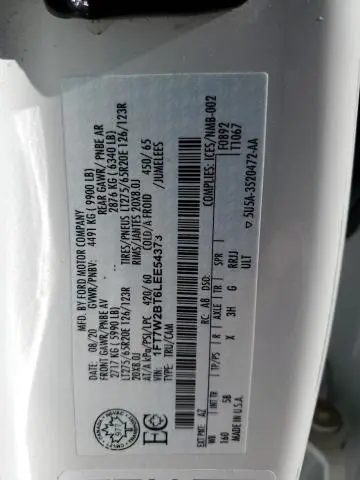 2020 FORD F250 SUPER DUTY  