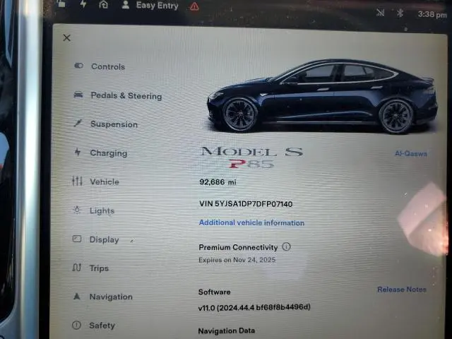 2013 TESLA MODEL S   