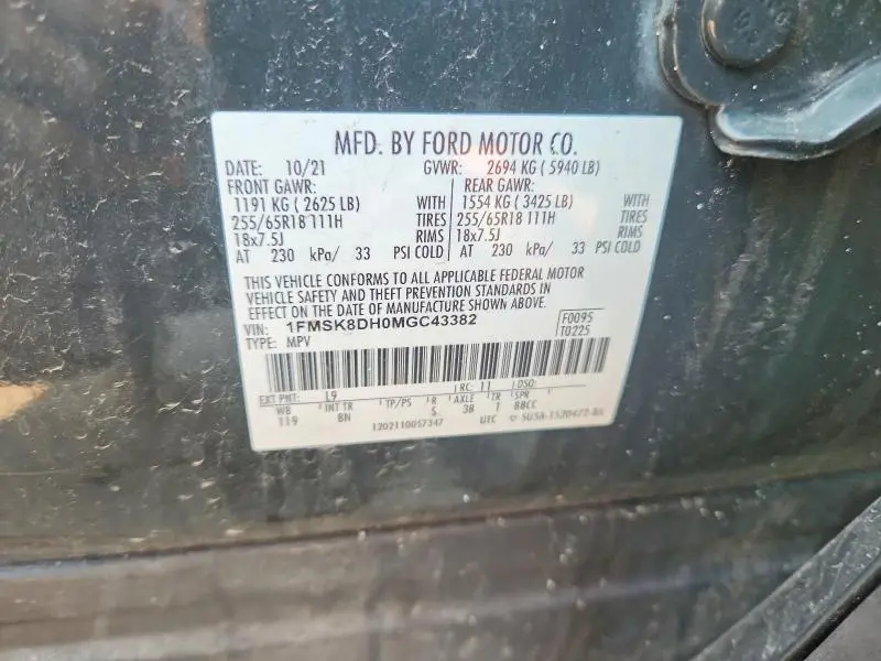 2021 FORD EXPLORER XLT  