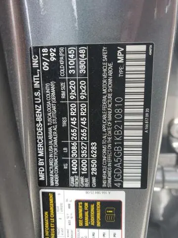 2019 MERCEDES-BENZ GLE 400 4MATIC