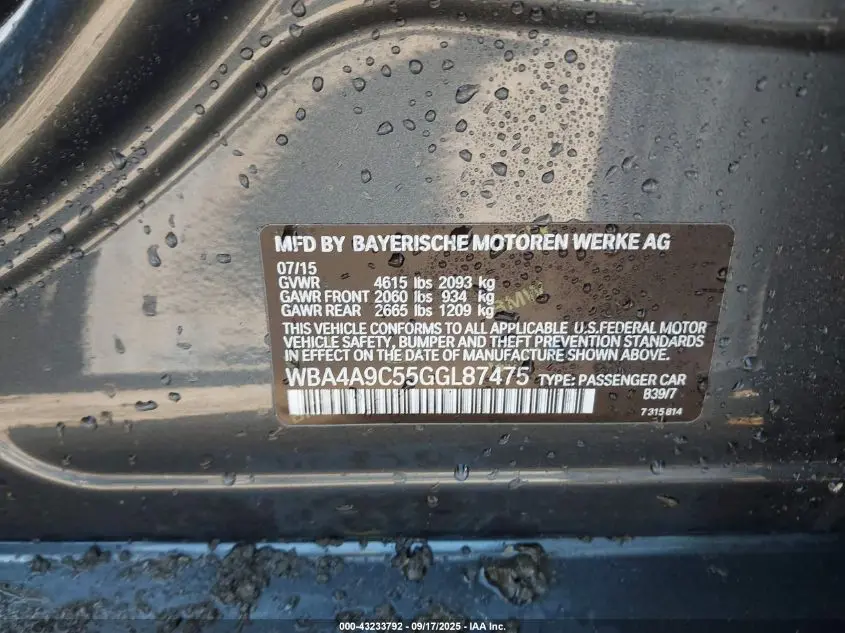 2016 BMW 428I GRAN COUPE  