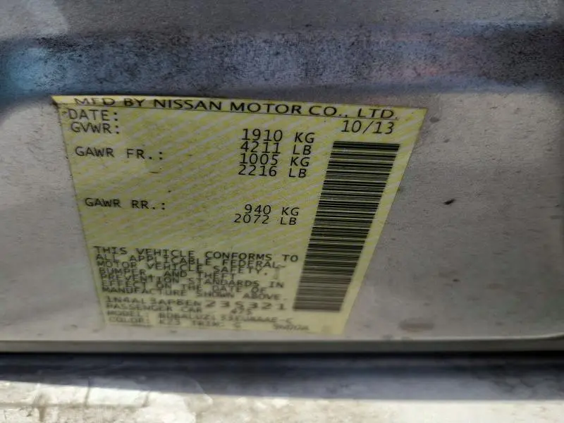 2014 NISSAN ALTIMA 2.5 SV  