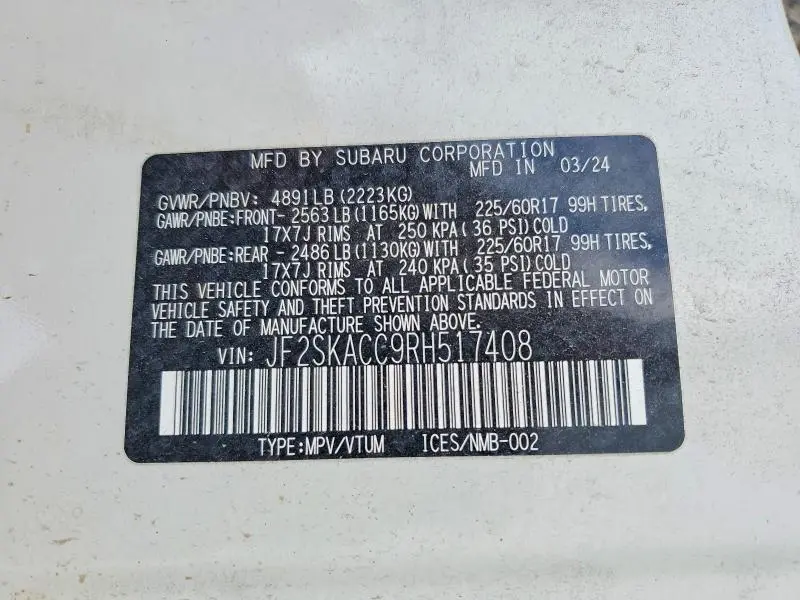 2024 SUBARU FORESTER PREMIUM  